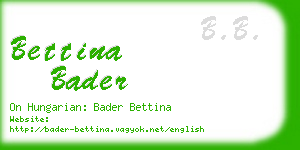 bettina bader business card